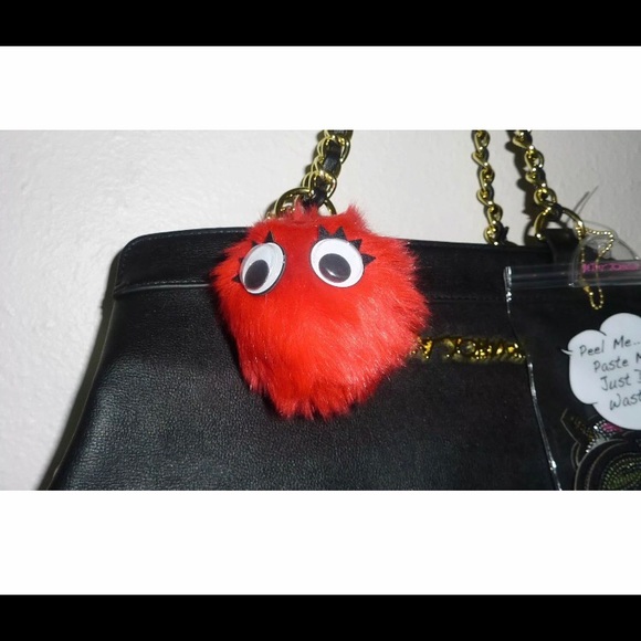BETSEY JOHNSON Pom Patches Bag Charm Shoulder Bag - Picture 10 of 10